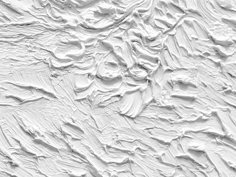 Close-up of the built white-ink surface relief